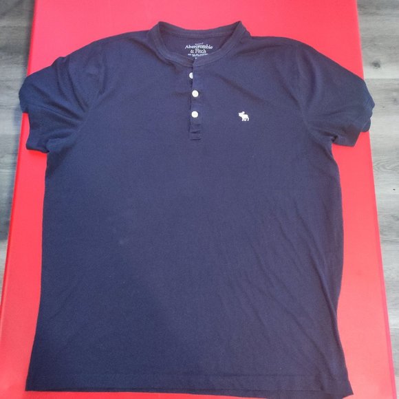 Abercrombie and Fitch dark blue short sleeve Tee men's size XXL - Picture 1 of 4